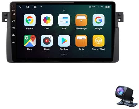 9 Pulgadas Android 13 Radio Coche para BMW 3-Series 3 Series E46 1998-2006 con Android Auto/Carplay GPS WiFi Bluetooth Radio FM Pantalla Dividida USB SWC GPS Coche Navegador(8+256G)
