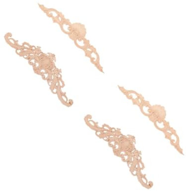 Alipis 2 Sätze Holzschnitzen Selbst Modern Tür Drinnen Für Den Einzug Wandverkleidung Craft Holzdeko Holzapplikationen Retro-holzapplikationen Khaki 2 Stücke * 2