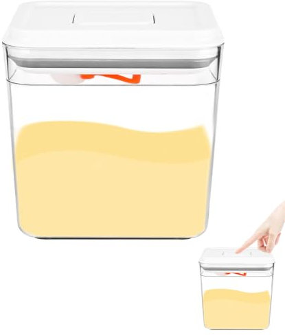 Rzspher Milchpulver Aufbewahrungsbox, 1700ML Baby Milchpulver Box, Tragbare Milchpulver Behälter mit Löffel, Versiegelter Milchpulverspender, zur Aufbewahrung Von Milchpulver Und Lebensmittel