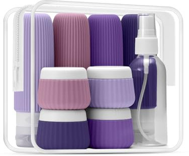 Yiorxu Travel Bottles Set for Toiletries TSA Approved,9 Pack Silicone Travel Bottles Containers for Toiletries Leak Proof,Small Plastic Bottles Squeezable BPA-Free 90ml for Lotion Body Wash Shampoo
