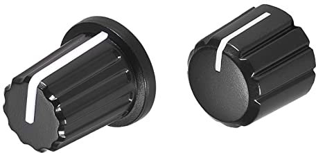QUARKZMAN 6mm Potentiometer Control Knobs Acrylic Volume Tone Knobs 15x13.5mm and 16x18mm Black 5Set