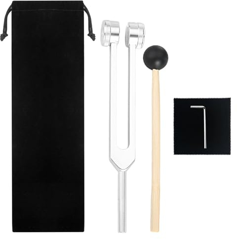 Tuning Forks for Healing 128Hz,128hz Tuning Fork Hammer,Aluminium Alloy 128Hz Tuning Fork Medical Tuning Fork Frequency Healing Devices for Chakra Healing Sound Therapy Meditation
