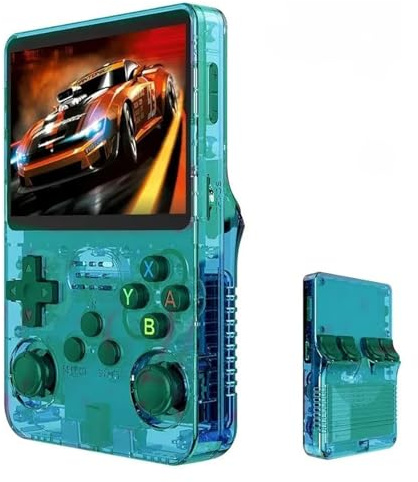 SuperGameBoy - Retro Handheld Spielkonsole R36S mit 3,5-Zoll-IPS-Bildschirm, 128 G Speicher und über 40.000 Spielen, unterstützt mehrere Emulatoren, geeignet für Kinder und Erwachsene
