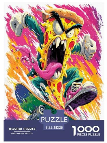 Persönliche Pizza Puzzles 1000 Teile Schwer Puzzle Spielzeug Lernspiel Impossible interessant Herausforderung Spielzeug Für Erwachsene Kinder 38x26cm/1000pcs