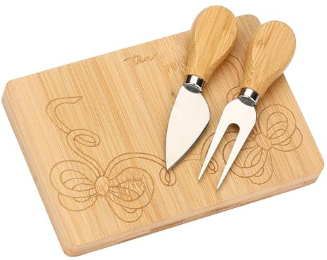 THUN Set tagliere e coltelli per formaggio - Legno - 18x12 cm