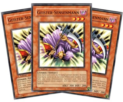Geister-Sensenmann - Playset (3 Karten) - SDZW-DE009 - Common - Deutsch - 1. Auflage - Yugioh - Zombie World Structure Deck - mit RC-Fieldcenter