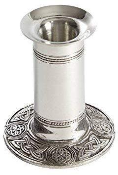 Wentworth Pewter Kerzenständer aus keltischem Zinn, Kerzenhalter Höhe 100 mm