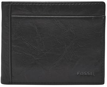 Fossil Herren Bifold Wallet Geldbörse, Schwarze Flip-Id, Einheitsgröße