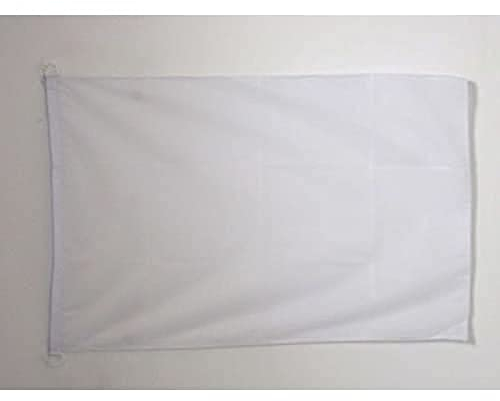 BANDERA NAUTICA UNICOLOR BLANCO 45x30cm - Pabellón de conveniencia BLANCA 30 x 45 cm anillos - AZ FLAG