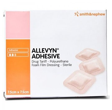 Allevyn Classic Apósito adhesivo, 10 cm x 10 cm, paquete de 10