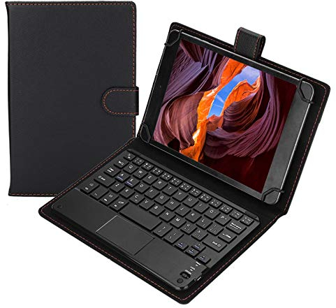 VBESTLIFE Tastiera con touchpad Bluetooth con custodia, 100 ore di lavoro con custodia protettiva per tablet PC da 7/8 pollici, per Android/iOS/Windows