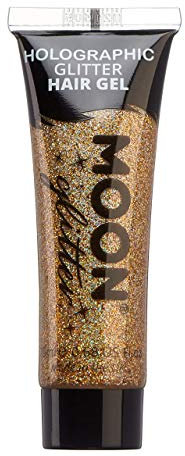 Holographic Glitter Hair Gel by Moon Glitter - 20ml - Rose Gold