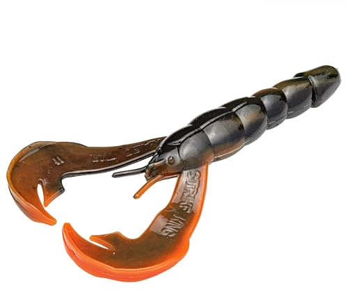 Strike King Rage Craw Angelköder, weicher Kunststoff, einzigartiges Design, realistische Zange, schlanker Körper, 10,2 cm, 7 Stück