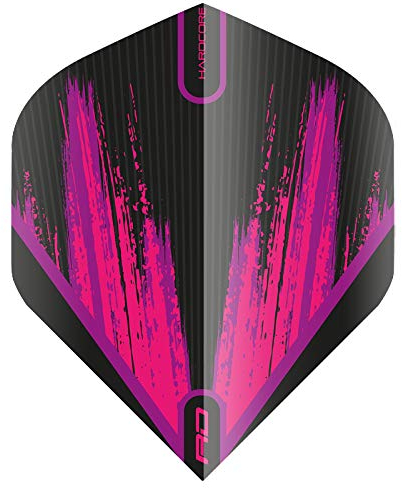 RED DRAGON Hardcore Radical Pink Splash Darts Flights - 4 Sets Per Pack
