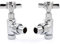 Hot Flow | Bayou Cross-Head Traditional Manual Radiator Valves (Pair) (Chrome)