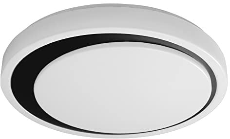 LEDVANCE Smarte LED Wand-und Deckenleuchte für Innen mit WiFi Technologie, Lichtfarbe änderbar (3000K-6500K), Schwarz, 480mm, Kompatibel mit Google und Alexa Voice Control, SMART+ WIFI ORBIS MOON