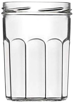 PEGANE Lot de 22 bocaux à Confiture,Pots ménage Classique Type Bonne Maman 385 ML - IRIOS -