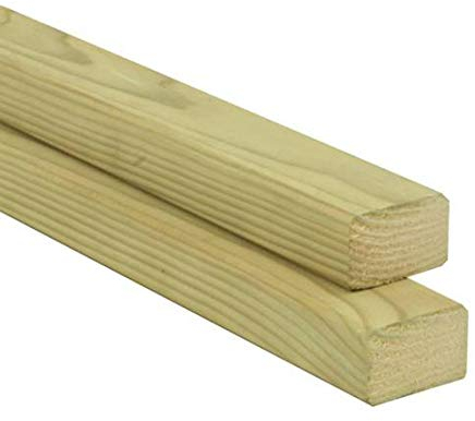 Latten Kiefer imprägniert 35x55 mm Länge 150 cm Konstruktionsholz Dielen Brett 4-seitig glatt gehobelt
