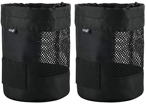 Cosmos Pack of 2 Golf Balls Storage Bag Golf Ball Pouch Drawstring Nylon Mesh Net Pouch Bag for Golf Club Ball Organizer