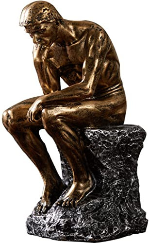 LGYKUMEG Denker Figur,Denker Skulptur Deko,Denker Rodin Figuren Harz Abstrakte Kunst Statue,Dekoration Wohnzimmer Schlafzimmer Desktop Home Office Wohnung Dekoration Geschenke,Modern