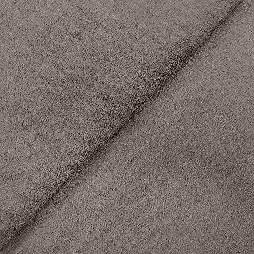 DESHOME Alessia 10 Meter - Stoff Meterware aus wasserabweisendem Mikrofaser, Stoffe für Sofa, Kissen, Möbelstücke, Stühle Beziehen Dunkelgrau