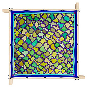 NEU Seidenmalerei/Seiden Gutta-Tuch 55x55, Pongé 08, Motiv ´Mesh´