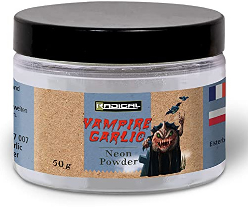 Radical Qualitäts Vampire Garlic Neon Powder Zubehör für Boilies und Karpfen Angelköder, Weiß, 50g