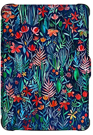 Coque Kobo Clara HD 2018 Etui Cuir Silicone Flip 360° Automatique Veille ou Réveil Magnétique Case Airbag Antichoc Nuage Mer Feuille Fleur Etanche Housse pour Kobo Clara 2018 HD Écran 6 (8)