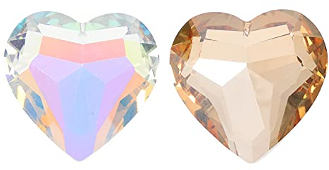 SOLUSTRE 2stücke Herz Stil Kristall Zug Kette Dekorative Licht Decke Hängekette Ventilator Zubehör Modernes Wohnaccessoire