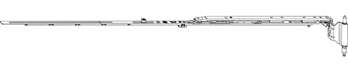 MACO MM Winkelbandschere Mammut, Tragkraft 220kg, FFB 671-900mm, 12/20-13mm, Fensterbeschlag links, Stahl verzinkt silber