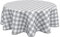 Home Direct Wachstuch-Tischdecke aus PVC mit Gingham-Muster, abwischbar, 160 cm, Hellgrau