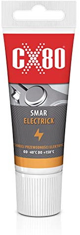 CX80 | Lubricante Electricx – Grasa especial conductora a base sintética, resistente a la oxidación, para conexiones eléctricas, abrazaderas y estatores de motor, resistente a la temperatura | Tubo de