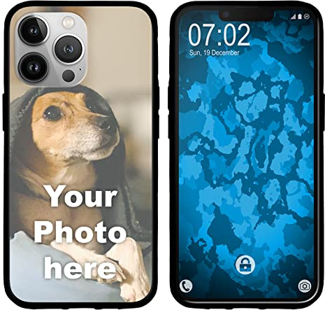 PhoneNatic Carcasa compatible con Apple iPhone 13 Pro – Carcasa de silicona transparente (negro)