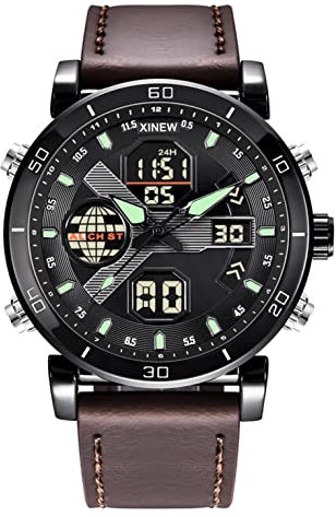 Uhren Herren Armbanduhr Quarz Uhr Herrenuhr Quarzuhr Sportuhr Outdooruhr Watch für Männer 2022 Herren Mode Militär Uhren Luxury Männer Casual Mode Sportuhr Wasserdicht Quarz Digital LED Uhren