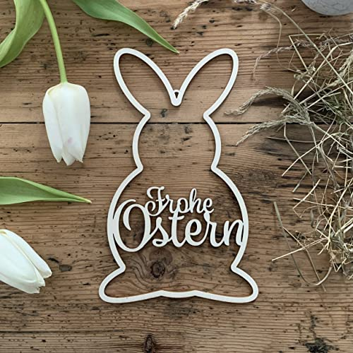 eventlicht Fensterbild Osterhase aus Holz | ideale Geschenkidee Osterdeko fürs Fenster