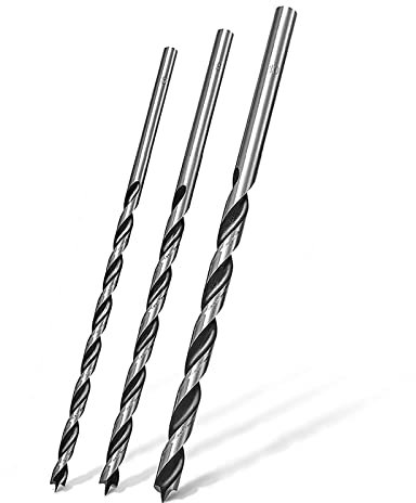 Juego de 3 brocas de madera extralargas de 30 cm de diámetro, 6, 8, 10 x 300 mm