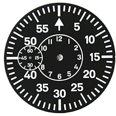 DAGIJIRD Ersatz-Zifferblatt, 38,9 mm, schwarzes Zifferblatt, grün, leuchtendes Zifferblatt für Uhrwerk und Zifferblatt, 9 o'clock For ETA 6497