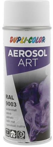 Dupli-Color Aerosol Art Lackspray Graffiti Dose - wetterfest, lichtecht und UV-beständig - Graffiti-Spray 400ml, signalweiß seidenmatt RAL 9003