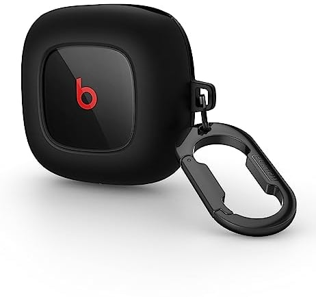 SURITCH Custodia Compatibile con Beats Fit Pro [Slim-Fit] [Anti-Caduta], Protezione TPU Antishock Portatile con Moschettone Portachiavi (Nero Aurora)