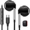 Auriculares USB C para Samsung Galaxy S24 S23 S22 Ultra S25 S21 A53 A54 A34 5G Auriculares con Cable Tipo C Cascos Auriculares Tipo C con Microfono y Control de Volumen para iPhone 15 16 Pixel 8 7 Pro