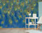 Fototapete 3D Effekt 3D Tapete Pfauenfeder, Blauer Hintergrund Fototapete Wandgemälde Vlies Dekoratives Poster Wohnzimmer Schlafzimmer Flur Moderne Wanddekoration personifizieren