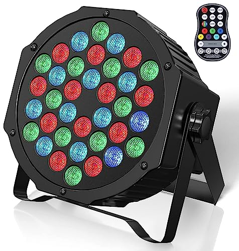 ZonQoonz Wiederaufladbar LED Par Licht, RGB 36 LED Strahler Akku DMX Bühnenlicht Scheinwerfer mit Fernbedienung 7 Beleuchtung Modi for DJ Disco Partylicht Bühnenlicht