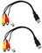 VENEKA Lot de 2 câbles USB vers 3 RCA RCA RGB vidéo AV composite - Convertisseurs - Câble de connexion
