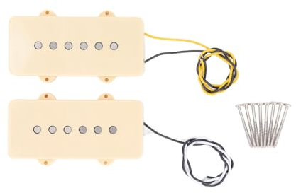 2 Pièces Ensemble de Micros à Bobine Unique Alnico 5 Ensemble de Micros de Guitare électrique Pièces de Rechange de Guitare pour Jazzmaster