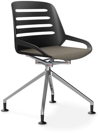 aeris Numo Comfort - Ergonomischer Konferenzstuhl mit Fußkreuz - moderner Designstuhl mit patentierter Technik - rückenschonender Bürostuhl - Sitzhöhe 48 cm