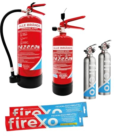 Firexo Restaurant Brandschutzpaket - Mehrzweck-Feuerlöscherpaket für ALLE BRÄNDE