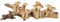 Harz-Pilz-Holz-Skulptur für Wohnzimmer, Schreibtisch, Statue, Dekoration, Kunstwerk, Ornamente, Ho Crafts, Wand, M6A0 Einrichtung, Pilz