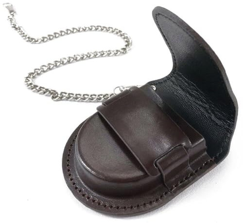 Tsffae Vintage-taschenuhren, Hüfttasche, Pu-Leder, Taschenuhrentasche, Klassische Taschenuhrenbox, Aufbewahrungstasche, Geldbörse, Tasche Kette