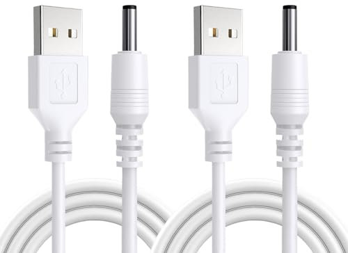 Kasoud USB to Dc 3.5mm X 1.35mm Cable, USBto 5v Dc Cable, 1mUSB to 3.5mm Male, USB to DcBarrel Jack PowerCable, USBto 3.5mm X 1.35mm Barrel Jack, USBto 5vDc PowerCable (2)