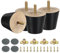 sourcing map Lot de 4 pieds de meubles en bois massif de 5 cm pour canapé, armoire, ottoman, noir
